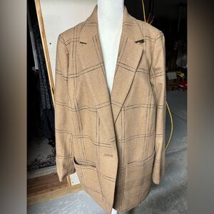 MADEWELL SZ 1X LAINE WOOL BLEND BLAZER JACKET GUC